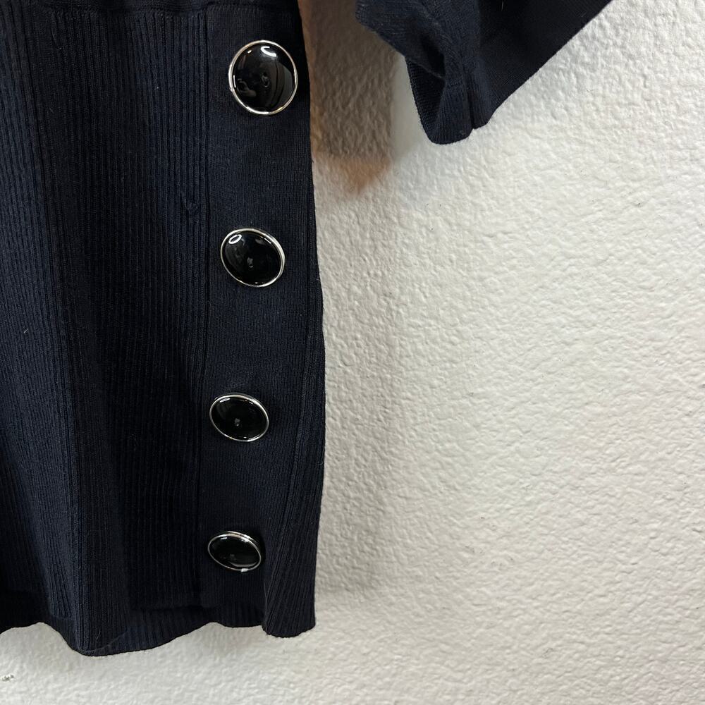 Alfani Side-Button Black Side Button Pullover Wom… - image 4